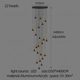 Modern Minimalist Staircase LED Chandelier - Hans Lumiere