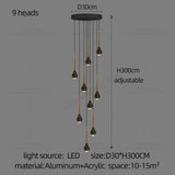 Modern Minimalist Staircase LED Chandelier - Hans Lumiere