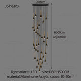 Modern Minimalist Staircase LED Chandelier - Hans Lumiere