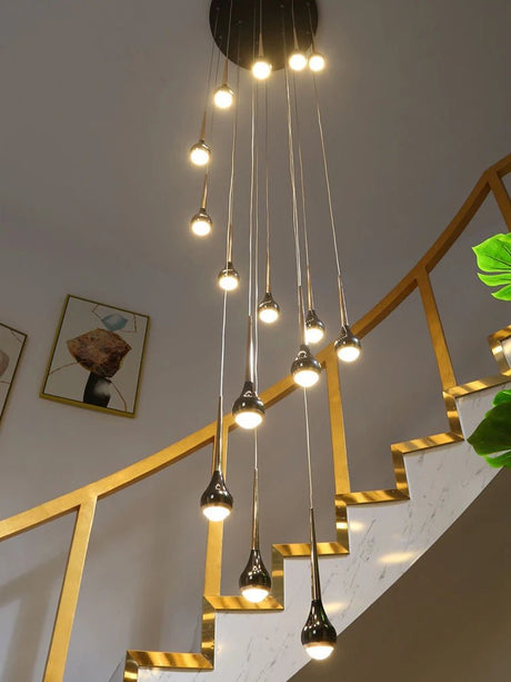Modern Minimalist Staircase LED Chandelier - Hans Lumiere