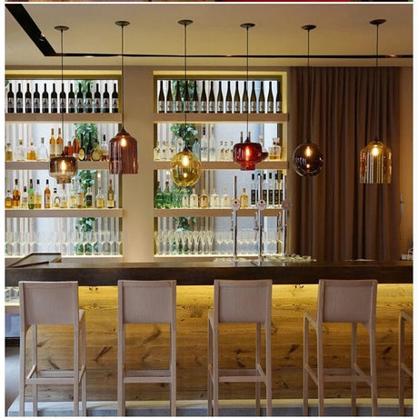 Modern Multicolored Glass Pendant Lights - Hans Lumiere