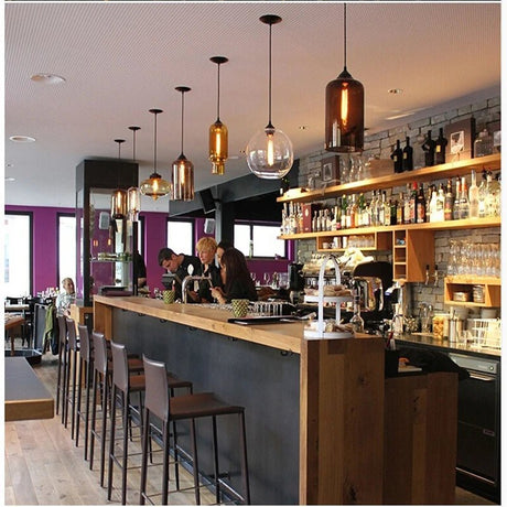 Modern Multicolored Glass Pendant Lights - Hans Lumiere