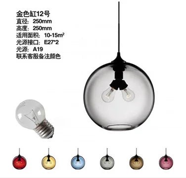 Modern Multicolored Glass Pendant Lights - Hans Lumiere