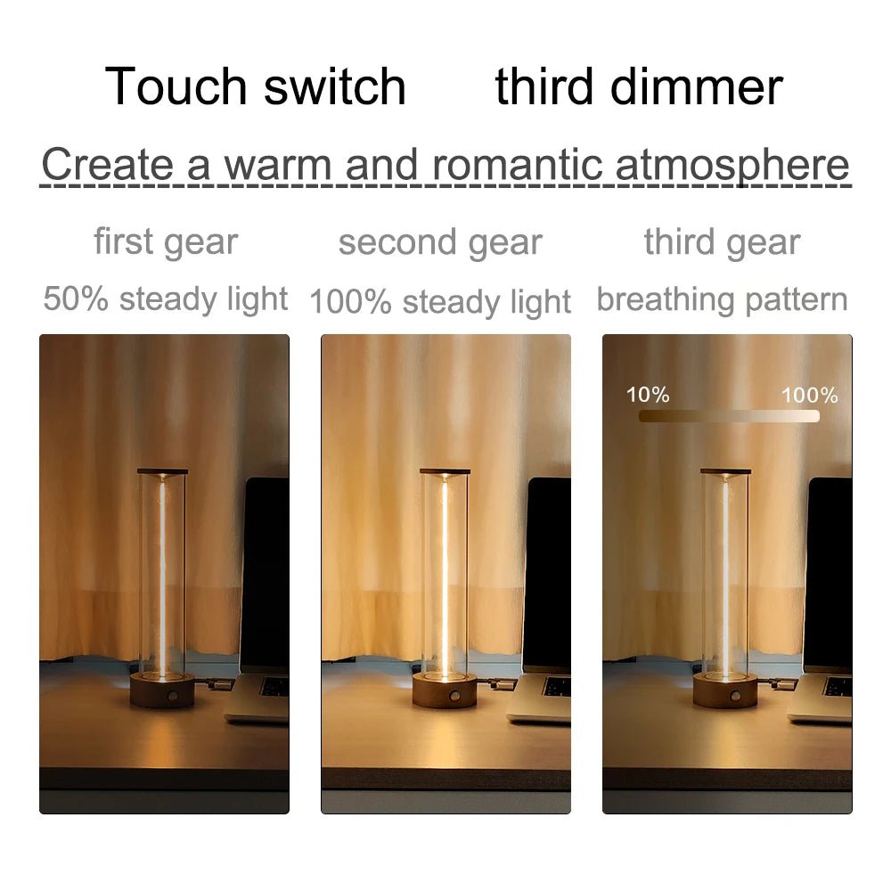 Modern Nightstand Lights Minimalist Cordless Desk Lamp - Hans Lumiere