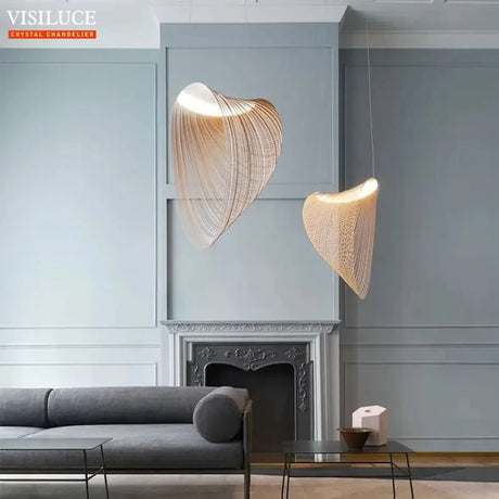Modern Nordic Birch Wood LED Pendant Lamp - Hans Lumiere