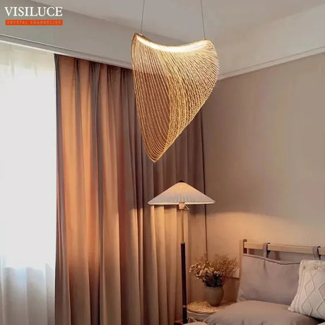 Modern Nordic Birch Wood LED Pendant Lamp - Hans Lumiere