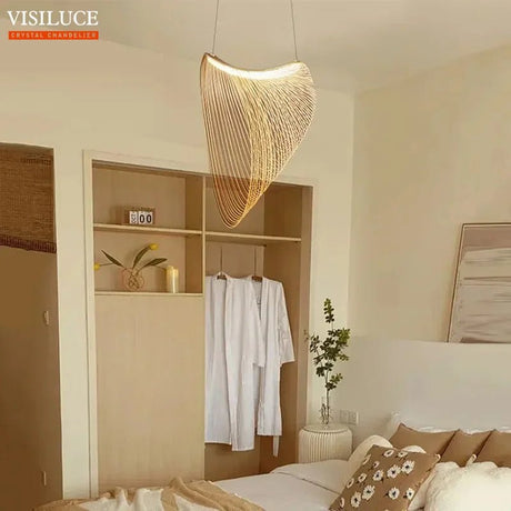 Modern Nordic Birch Wood LED Pendant Lamp - Hans Lumiere
