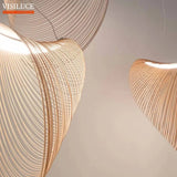 Modern Nordic Birch Wood LED Pendant Lamp - Hans Lumiere