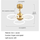 Modern Nordic Ceiling Fan Lights With Remote Control - Hans Lumiere