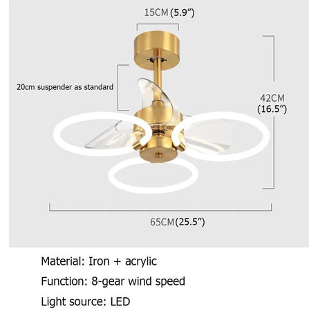 Modern Nordic Ceiling Fan Lights With Remote Control - Hans Lumiere