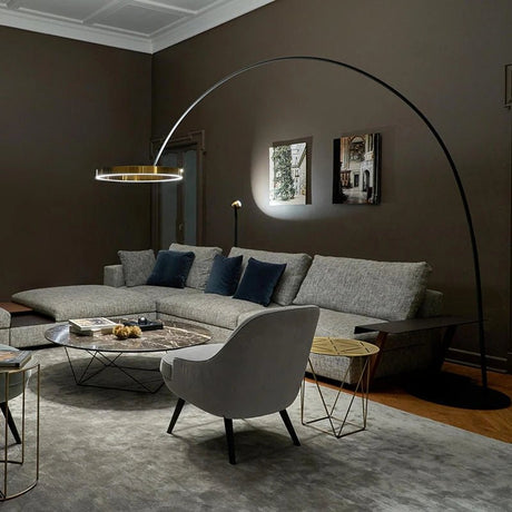 Modern Nordic Circle Fishing Floor LED Lamp - Hans Lumiere