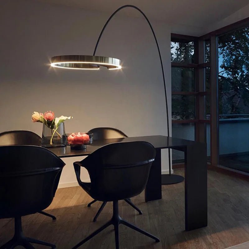 Modern Nordic Circle Fishing Floor LED Lamp - Hans Lumiere