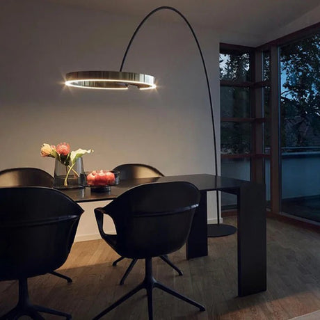 Modern Nordic Circle Fishing Floor LED Lamp - Hans Lumiere