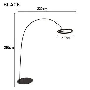 Modern Nordic Circle Fishing Floor LED Lamp - Hans Lumiere