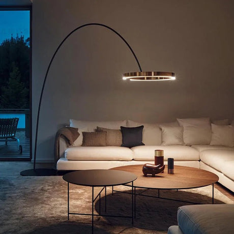 Modern Nordic Circle Fishing Floor LED Lamp - Hans Lumiere
