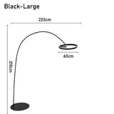 Modern Nordic Circle Fishing Floor LED Lamp - Hans Lumiere