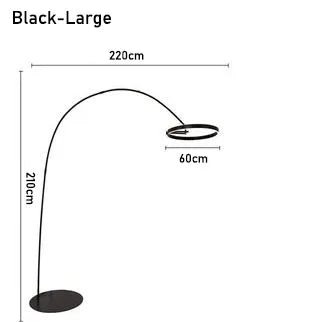 Modern Nordic Circle Fishing Floor LED Lamp - Hans Lumiere