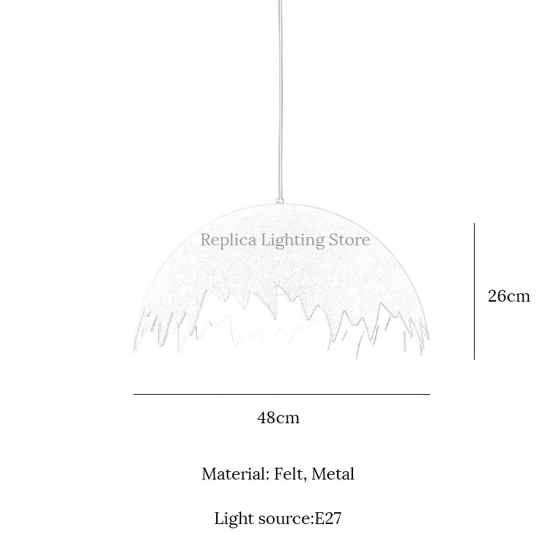 Modern Nordic Creative Hat Felt Pendant Lamp - Hans Lumiere