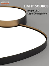 Modern Nordic Dimmable Black White LED Ceiling Lamp - Hans Lumiere