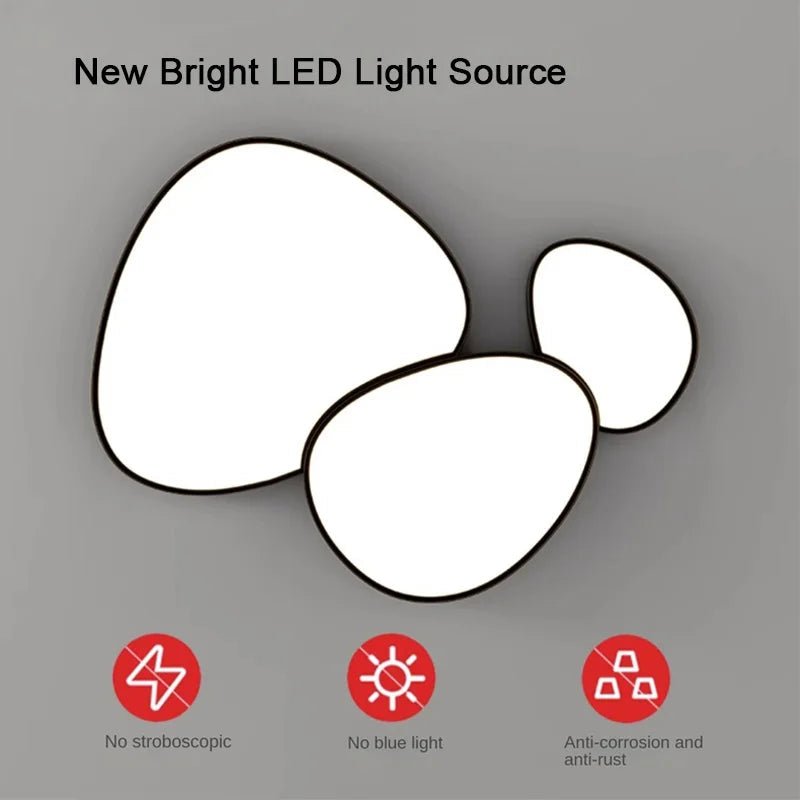 Modern Nordic Dimmable Black White LED Ceiling Lamp - Hans Lumiere