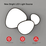 Modern Nordic Dimmable Black White LED Ceiling Lamp - Hans Lumiere