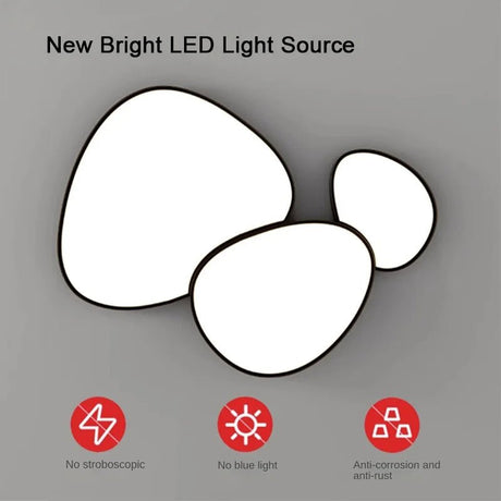 Modern Nordic Dimmable Black White LED Ceiling Lamp - Hans Lumiere