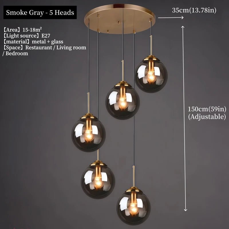 Modern Nordic Glass LED Pendant Light - Hans Lumiere