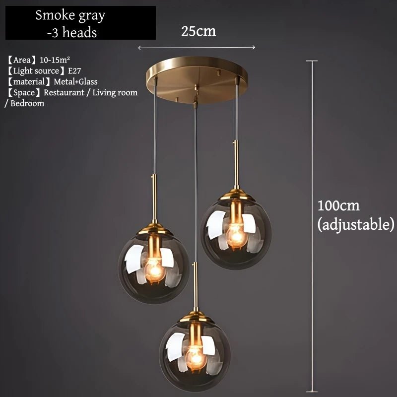 Modern Nordic Glass LED Pendant Light - Hans Lumiere