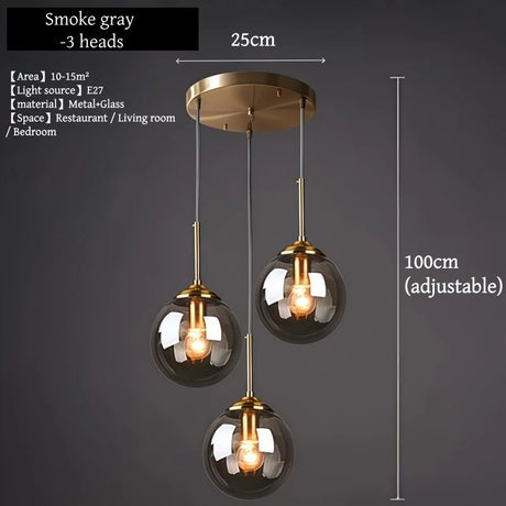 Modern Nordic Glass LED Pendant Light - Hans Lumiere