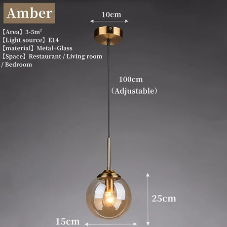 Modern Nordic Glass LED Pendant Light - Hans Lumiere