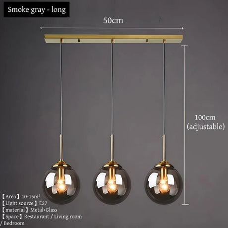 Modern Nordic Glass LED Pendant Light - Hans Lumiere