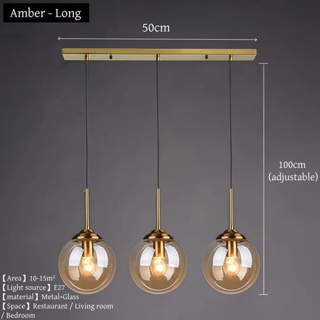 Modern Nordic Glass LED Pendant Light - Hans Lumiere
