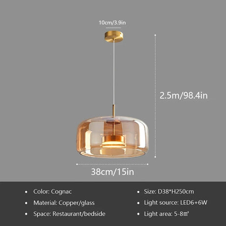 Modern Nordic Glass LED Pendant Light - Hans Lumiere