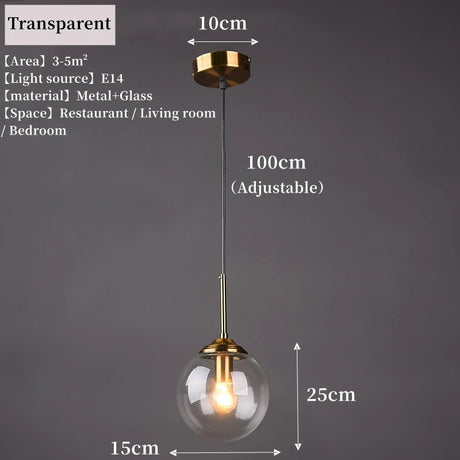 Modern Nordic Glass LED Pendant Light - Hans Lumiere
