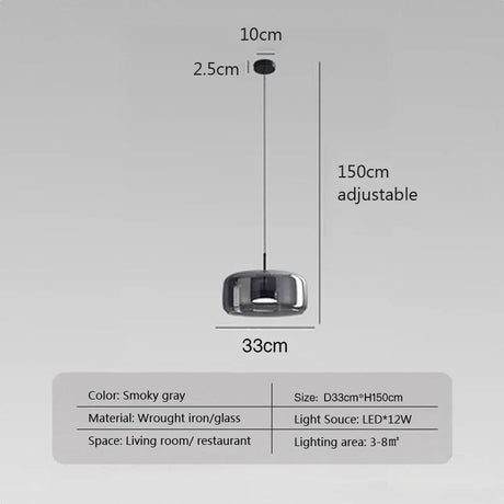 Modern Nordic Glass LED Pendant Light - Hans Lumiere