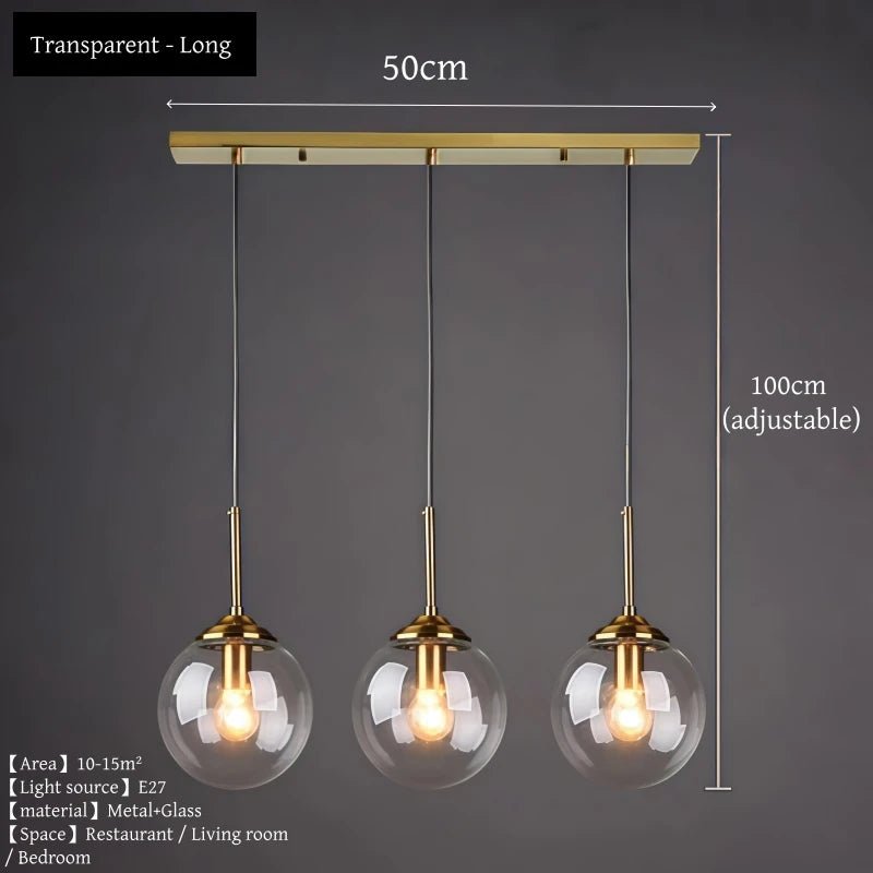 Modern Nordic Glass LED Pendant Light - Hans Lumiere