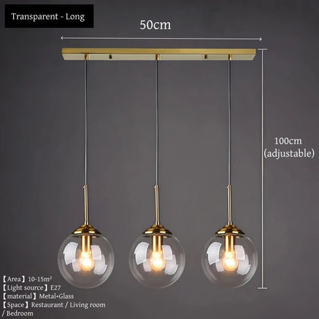Modern Nordic Glass LED Pendant Light - Hans Lumiere