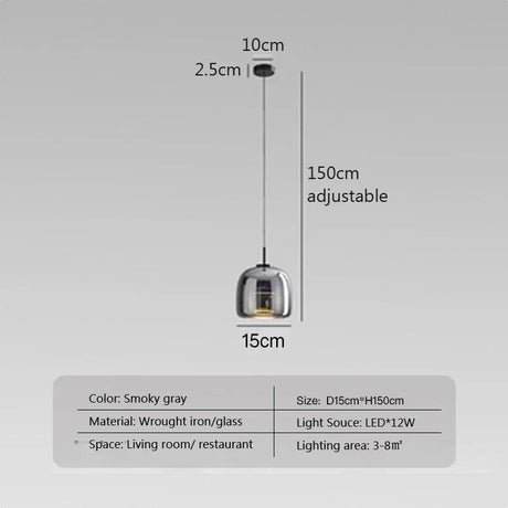 Modern Nordic Glass LED Pendant Light - Hans Lumiere