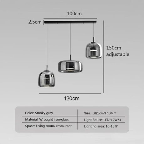 Modern Nordic Glass LED Pendant Light - Hans Lumiere