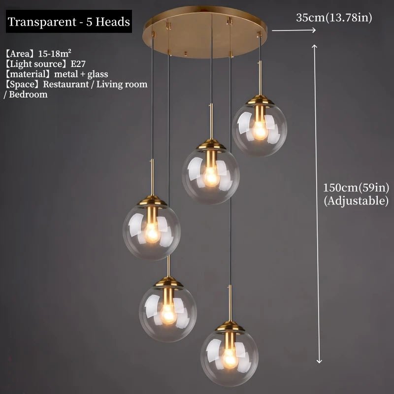 Modern Nordic Glass LED Pendant Light - Hans Lumiere