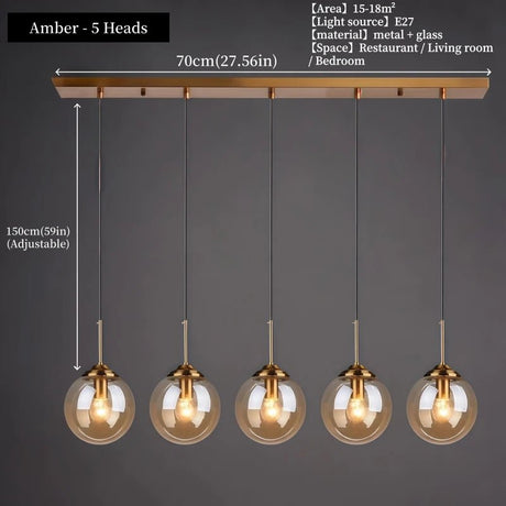 Modern Nordic Glass LED Pendant Light - Hans Lumiere