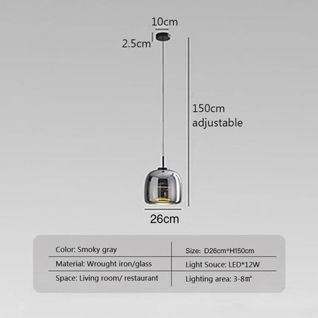 Modern Nordic Glass LED Pendant Light - Hans Lumiere
