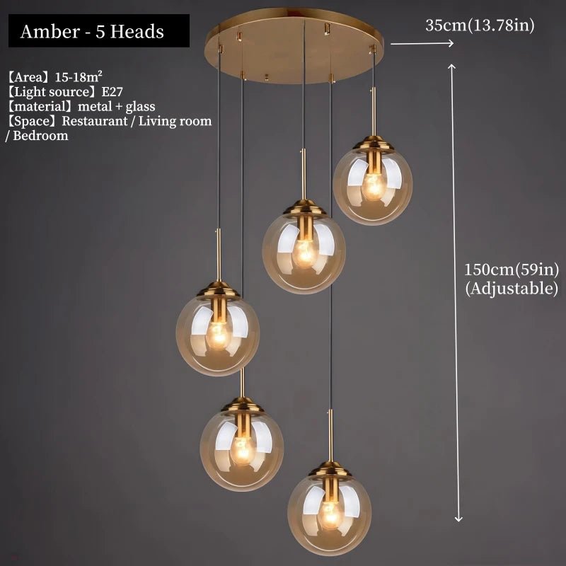Modern Nordic Glass LED Pendant Light - Hans Lumiere