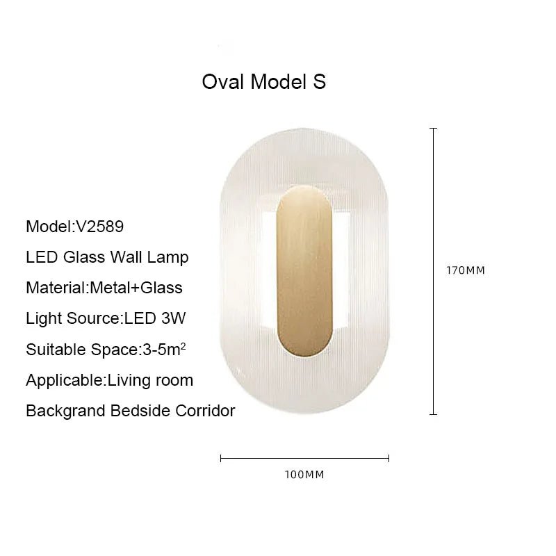 Modern Nordic Glass LED Wall Sconce - Hans Lumiere