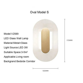 Modern Nordic Glass LED Wall Sconce - Hans Lumiere