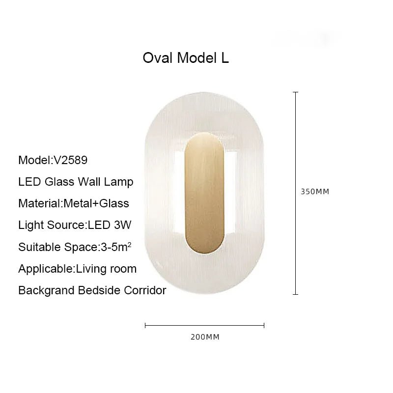 Modern Nordic Glass LED Wall Sconce - Hans Lumiere
