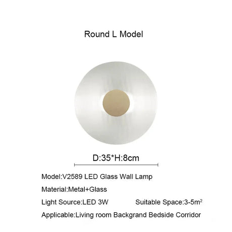 Modern Nordic Glass LED Wall Sconce - Hans Lumiere