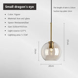 Modern Nordic Hanging Loft Glass Luster Pendant Light - Hans Lumiere