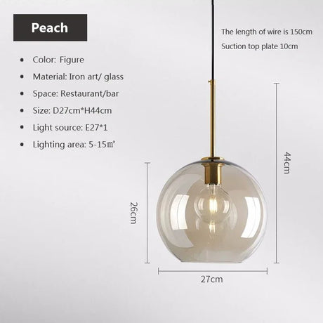 Modern Nordic Hanging Loft Glass Luster Pendant Light - Hans Lumiere