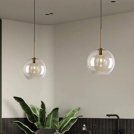 Modern Nordic Hanging Loft Glass Luster Pendant Light - Hans Lumiere